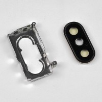 Стекло с рамкой для задней камеры iPhone XS Max Gold